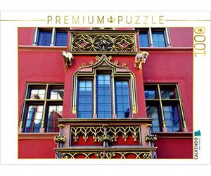 Un diseño del Calendario de Friburgo en Breisgau - Ciudad de los Maravillosos Detalles, Puzzle de 1000 Piezas Horizontal.