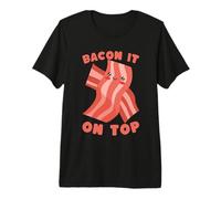 Un Divertido Amante de la panceta Kawaii Bacon It On Top Camiseta Premium