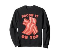 Un Divertido Amante de la panceta Kawaii Bacon It On Top Sudadera