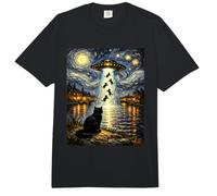 Un Divertido Encuentro Inspirado en Van Gogh sobre el secuestro de un Gato alienígena Comfort Colors Adult Heavyweight T-Shirt