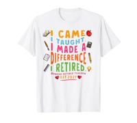 Un Divertido Profesor Jubilado Vino a Explicar en qué Camiseta gráfica económica, Hombre, Blanco, XL