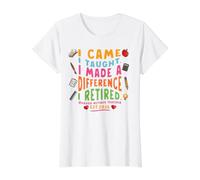 Un Divertido Profesor Jubilado Vino a explicarnos en qué Camiseta gráfica económica, Mujer, Blanco, XL