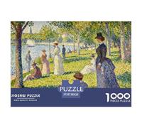 Un Domingo por la Tarde en la Isla Grande Jatte Puzzle De Madera Impermeable DIY Puzzles De 1000 Piezas Regalos para Adultos Desafiante Y Estimulante Rompecabezas Juegos Desafiantes
