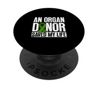 Un Donante de órganos salvó mi Vida - Donación de trasplante de órganos PopSockets PopGrip Adhesivo