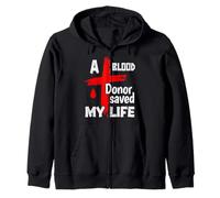 Un Donante de Sangre me salvó la Vida Plaquetas Donación de Sangre Jesús Sudadera con Capucha