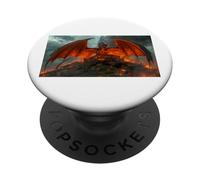 Un dragón Amenaza el Mito nórdico del Reino Pacífico de Beowulf PopSockets PopGrip Adhesivo