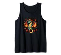 Un dragón juguetón compartiendo la alegría de San Valentín Camiseta sin Mangas