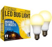 Un-Edison Luz LED A19 para insectos, sustituye a 100 W, espectro amarillo, E26, bombilla mediana para exteriores, para porche, porche, patio y terraza, actualiza tus viejas bombillas de insectos
