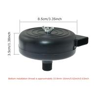 Un filtrante negro silencioso sin aceite para compresor de aire, plástico duradero, silenciador para compresor de aire, filtro de aire, 3 pulgadas, 3/8PT, 16 mm