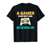 Un Gamer no envejece Sube de Nivel lujuria Gaming Camiseta
