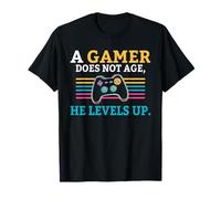 Un Gamer no envejece Sube de Nivel lujuria Gaming Camiseta