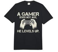 Un Gamer no envejece Sube de Nivel lujuria Gaming Comfort Colors Adult Heavyweight T-Shirt