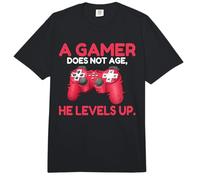 Un Gamer no envejece Sube de Nivel lujuria Gaming Comfort Colors Adult Heavyweight T-Shirt