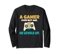 Un Gamer no envejece Sube de Nivel lujuria Gaming Manga Larga