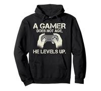 Un Gamer no envejece Sube de Nivel lujuria Gaming Sudadera con Capucha