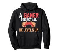 Un Gamer no envejece Sube de Nivel lujuria Gaming Sudadera con Capucha