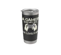 Un gamer no envejece sube de nivel lujuria Gaming Vaso térmico de acero inoxidable de doble pared