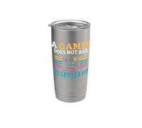 Un gamer no envejece sube de nivel lujuria Gaming Vaso térmico de acero inoxidable de doble pared