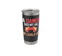 Un gamer no envejece sube de nivel lujuria Gaming Vaso térmico de acero inoxidable de doble pared