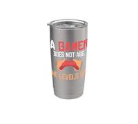 Un gamer no envejece sube de nivel lujuria Gaming Vaso térmico de acero inoxidable de doble pared