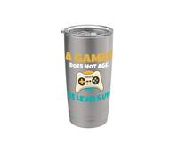 Un gamer no envejece sube de nivel lujuria Gaming Vaso térmico de acero inoxidable de doble pared