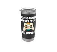 Un gamer no envejece, sube de nivel Vaso térmico de acero inoxidable de doble pared