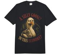 Un Ganso Tonto en Esta economía Meme Divertido Comfort Colors Adult Heavyweight T-Shirt