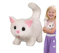 Un Gato Robot Real - Juguete Electrónico De Gato Robot De Peluche | Juguete Electrónico para Niños Que Mueve la Cola, Asiente y Camina