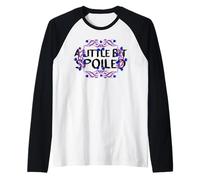 UN Girasol UN Poco ECONOMADO con UN Lindo Texto Camiseta Manga Raglan