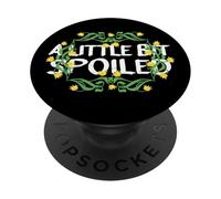 UN Girasol UN Poco MIMADO con Lindo Texto Negro PopSockets PopGrip Adhesivo