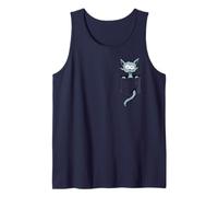 Un Gracioso y Loco Gato cómico en tu Bolso Camiseta sin Mangas