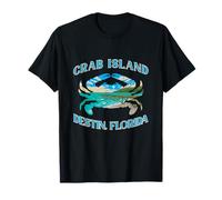 Un gráfico de Playa Dentro de una Silueta de Cangrejo Azul Destin Florida Camiseta