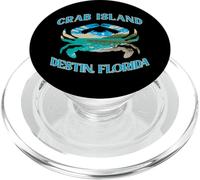Un gráfico de Playa Dentro de una Silueta de Cangrejo Azul Destin Florida PopSockets PopGrip para MagSafe