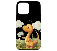 Un gráfico suave con este dinosaurio rugiente y diente de león Carcasa para iPhone 13 Pro Max