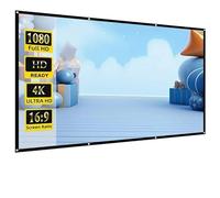 Un Gran ayudante for proyectar películas en campamentos al Aire Libre, con Pantalla de Cuerda, Cine móvil 60 a 150 Pulgadas, Varios tamaños for Elegir(72inch with Rope)