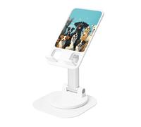 Un gran grupo de perros, soporte para teléfono celular, ángulo de altura ajustable, giratorio de 360°, portátil, plegable, accesorios de oficina, compatible con todos los teléfonos móviles y tabletas