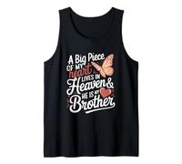 Un Gran Pedazo de mi corazón Vive en el Cielo y él es mi Hermano Camiseta sin Mangas