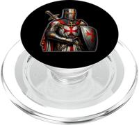 Un Guerrero de Cristo Caballeros Templarios Angustiados Cruz Hombres PopSockets PopGrip para MagSafe
