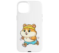 Un hámster con Diadema y Pantalones Cortos Que está Corriendo Carcasa para iPhone 15 Plus