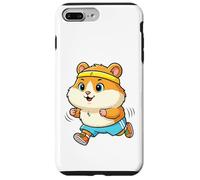 Un hámster con Diadema y Pantalones Cortos Que está Corriendo Carcasa para iPhone 7 Plus/8 Plus