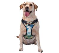 Un hermoso chaleco de tracción para mascotas con estampado de unicornios para que las mascotas lo usen al pasear al perro o escalar montañas