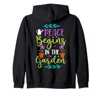 Un hermoso jardín es una obra de jardinería amante de las plantas de corazón Sudadera con Capucha