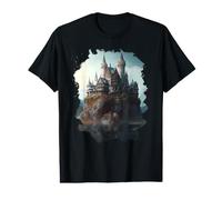 Un Hermoso Mundo de fantasía del Castillo de Cuento de Hadas Camiseta gráfica económica