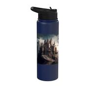 Un hermoso mundo de fantasía del castillo de cuento de hadas Stainless Steel Insulated Water Bottle