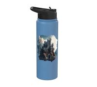 Un hermoso mundo de fantasía del castillo de cuento de hadas Stainless Steel Insulated Water Bottle
