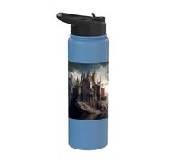 Un hermoso mundo de fantasía del castillo de cuento de hadas Stainless Steel Insulated Water Bottle