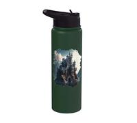 Un hermoso mundo de fantasía del castillo de cuento de hadas Stainless Steel Insulated Water Bottle