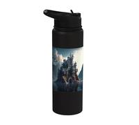 Un hermoso mundo de fantasía del castillo de cuento de hadas Stainless Steel Insulated Water Bottle