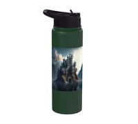 Un hermoso mundo de fantasía del castillo de cuento de hadas Stainless Steel Insulated Water Bottle