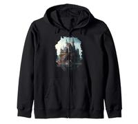 Un Hermoso Mundo de fantasía del Castillo de Cuento de Hadas Sudadera con Capucha
